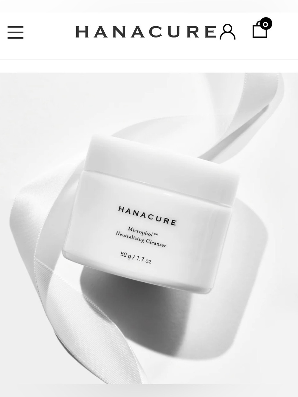 Hanacure Microphol Neutralizing Cleanser/1.7 fl oz/NEW! SEALED IN THE BOX!